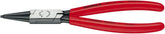 KNIPEX Tools - Circlip Pliers, Internal, Straight, 3/4"-2 23/64" Bore Dia. (4411J2), 7.25 | 180 mm synthetic resin coated hole interior