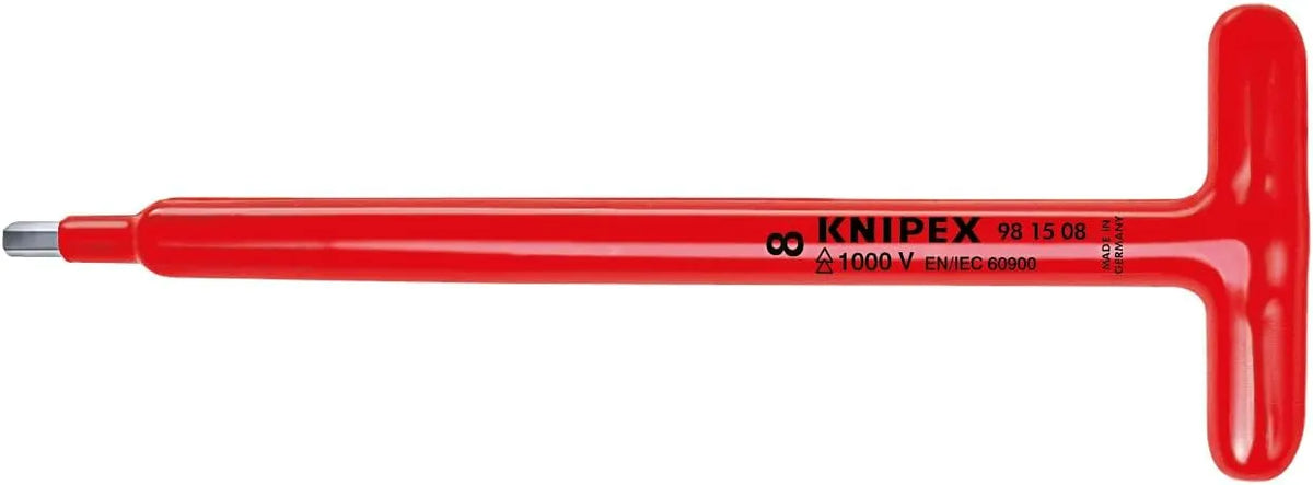 KNIPEX 98 15 06 1,000V Insulated T Handle Hex Driver