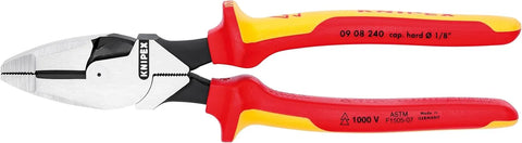 KNIPEX Tools LP - 9K989831US 10 -Piece 1000V Insulated High Leverage Pliers, Cutters, and Screwdriver Industrial Tool Set, Red