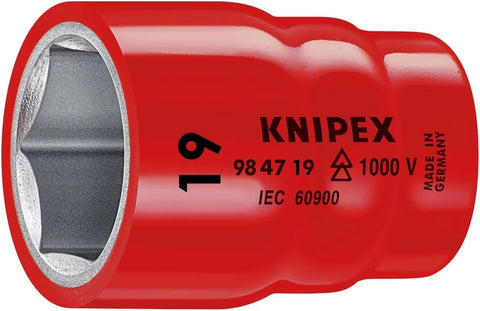 KNIPEX 98 47 19 1/2 19 Mm 1,000V Insulated Hex Socket