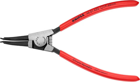 KNIPEX Tools - 4 Piece External Circlip Set, 45 Degree (9K001902US), Red