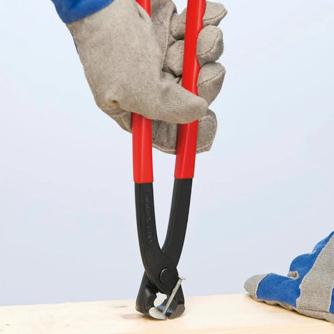 KNIPEX Tools - Concreters' Nippers, Plastic Coated (9901220), 8-3/4 inches