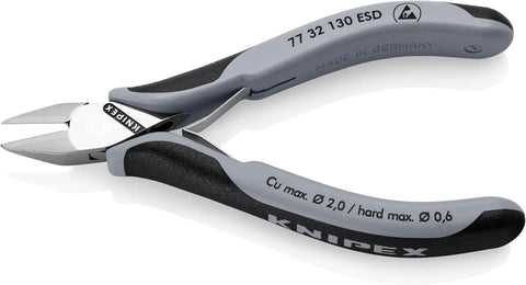 KNIPEX Tools 77 32 130 ESD Electronics Diagonal Cutters, ESD Handles, 5-1/4"