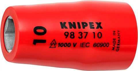 KNIPEX 98 99 11 S4 10 Piece 1,000V Insulated Socket Set 3/8 Metric Drive