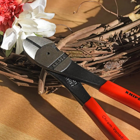 KNIPEX 74 21 200 High Leverage Angled Diagonal Cutters, 8-Inch